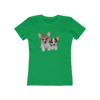 Welsh Corgi 'Cousins' Women's Slim Fit T-Shirt
