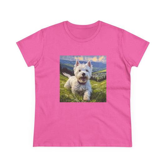 Westie #2 - West Highland Terrier - Women's Midweight Cotton Tee