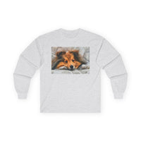 Shetland Sheepdog 'Sleepy Sheltie' Unisex Cotton Long Sleeve Tee