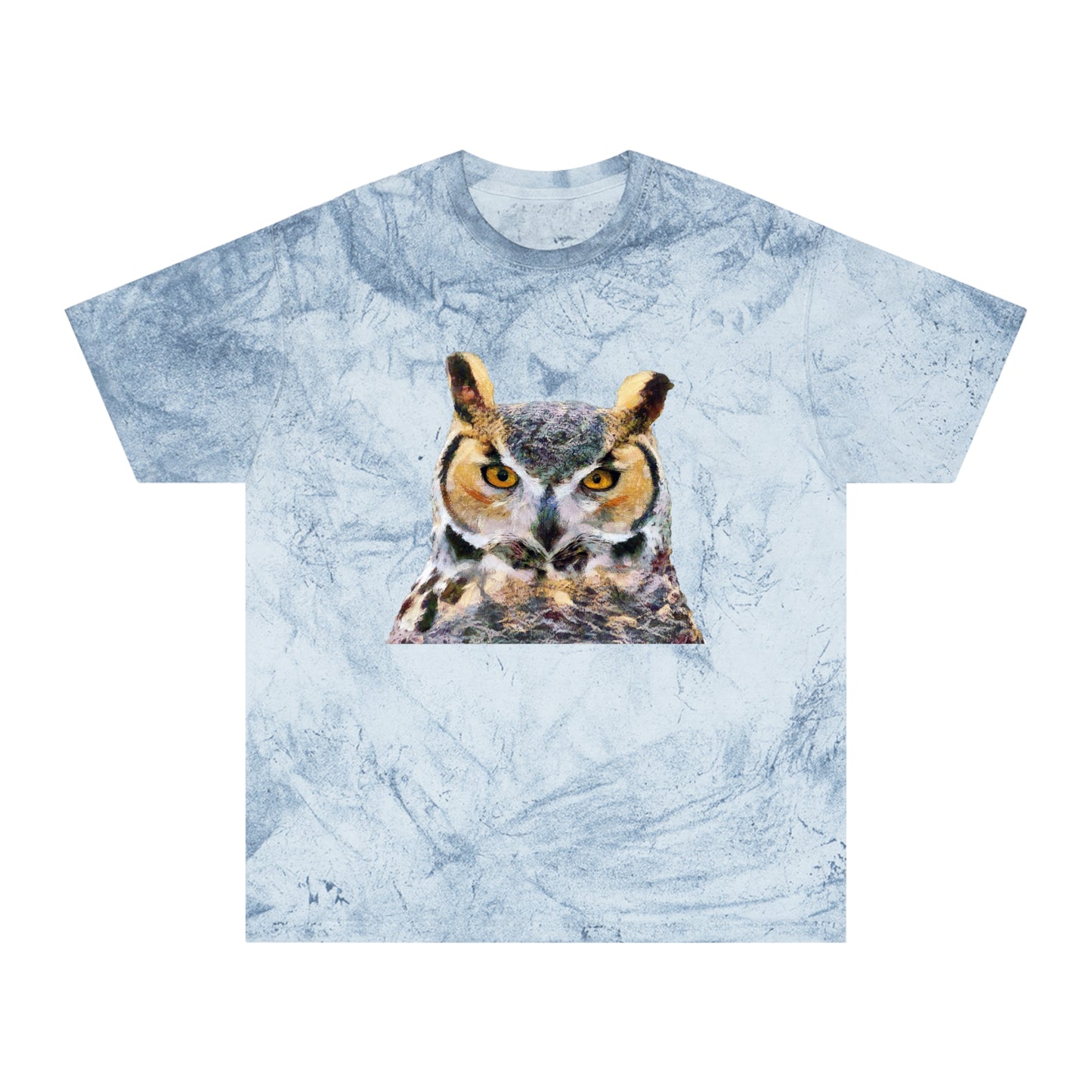 Great Horned Owl 'Hooty' Unisex Cotton Color Blast T-Shirt