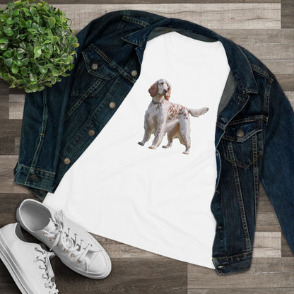 English Setter #4 - Women's Relaxed Fit Cotton Tee
