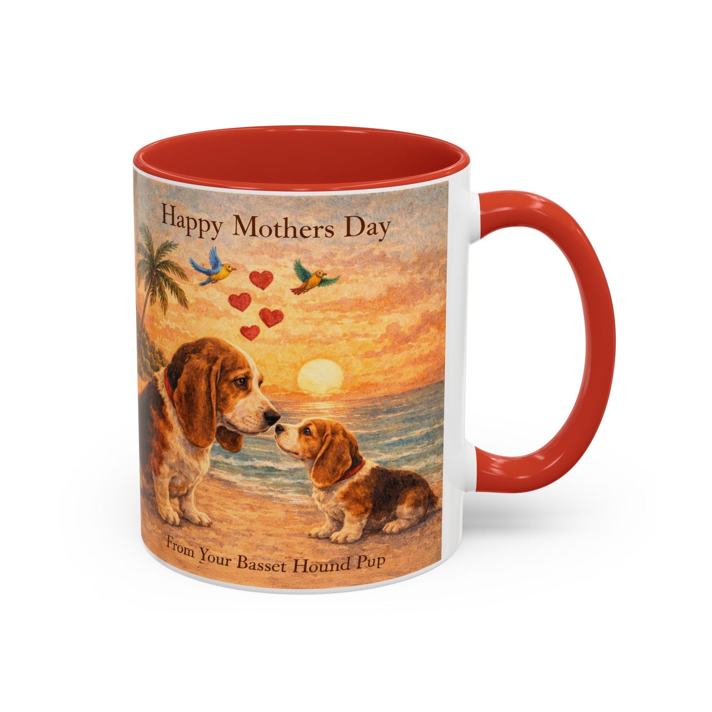 Basset Hounds - Mother's Day Accent Coffee Mug (11, 15oz)