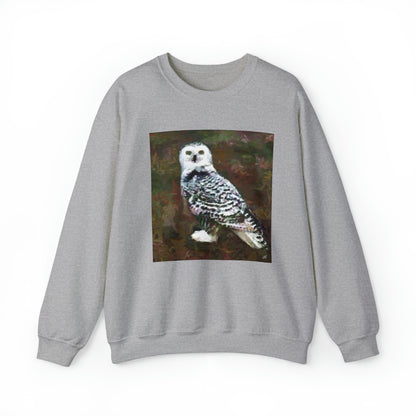 Snowy White Owl Unisex 50/50 Crewneck Sweatshirt