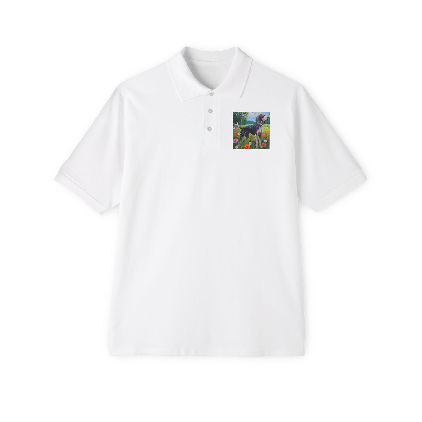 Bluetick Coonhound Men's Piqué Polo Shirt