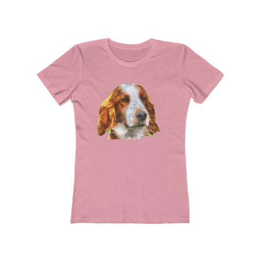 Irish Red & White Setter - Women's Slim Fit Ringspun Cotton T-Shirt