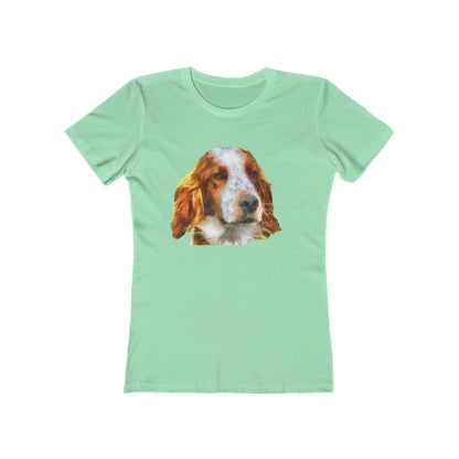 Irish Red & White Setter - Women's Slim Fit Ringspun Cotton T-Shirt