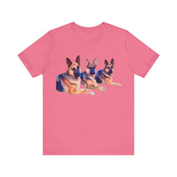 German Shepherd Trio - Unisex Jersey Short Sleeve Tee