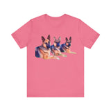German Shepherd Trio - Unisex Jersey Short Sleeve Tee