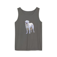 Hungarian Kuvasz Unisex Relaxed Fit Garment-Dyed Tank Top