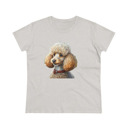 Standard Poodle #2 Women's Midweight Cotton Tee