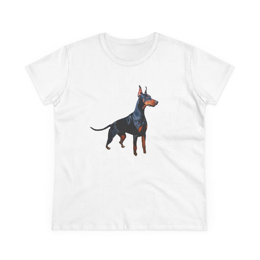 Doberman Pinscher Women's Midweight Cotton Tee