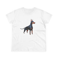 Doberman Pinscher Women's Midweight Cotton Tee
