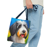 Polish Lowland Sheepdog Polyester Tote Bag (AOP)