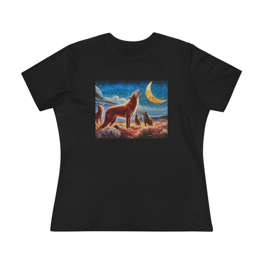 Coyotees in Moonlight Women's Relaxed Fit Cotton Tee
