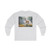 Borzoi 'Russian Wolfhound Cotton Long Sleeve Tee