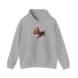 Basset Hound  --  Unisex 50/50 Hooded Sweatshirt