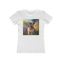 Brussels Griffon Women's Slim Fit Ringspun Cotton Tee