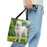 Hungarian Kuvasz Canvas Tote Bag — Kuvasz Dog Print