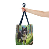 Karelian Bear Dog Polyester Tote Bag (AOP)