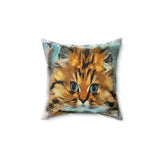 Fat Cat  -  Spun Polyester Throw Pillow