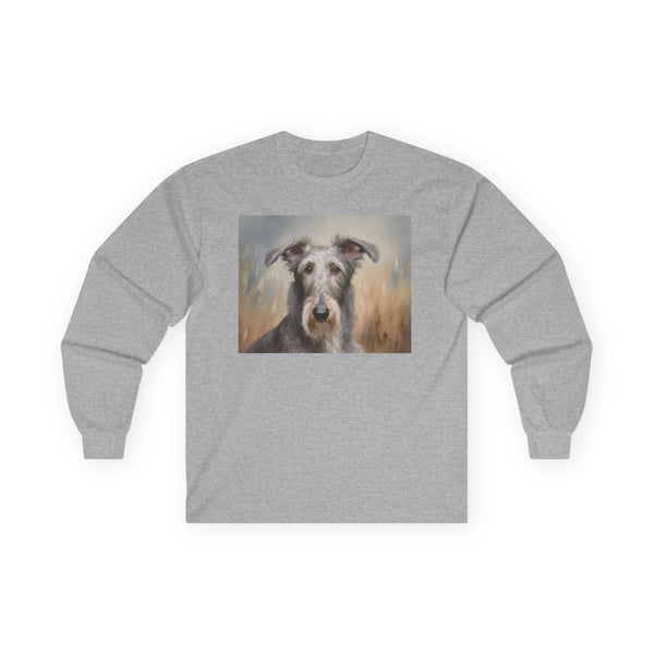 Scottish Deerhound Cotton Long Sleeve Tee