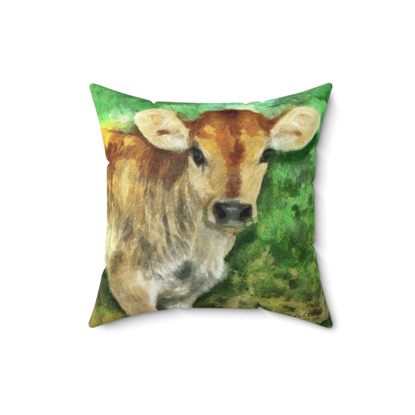 Jersey Calf Spun Polyester Throw Pillow