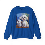 Maltese Dogs Unisex 50/50 Crewneck Sweatshirt