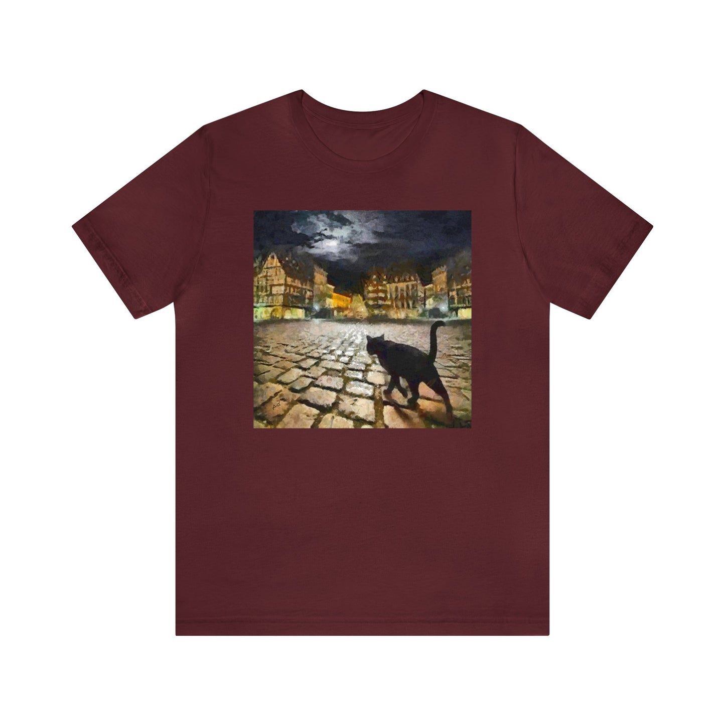 Night Cat Prowling - -  Classic Jersey Short Sleeve Tee