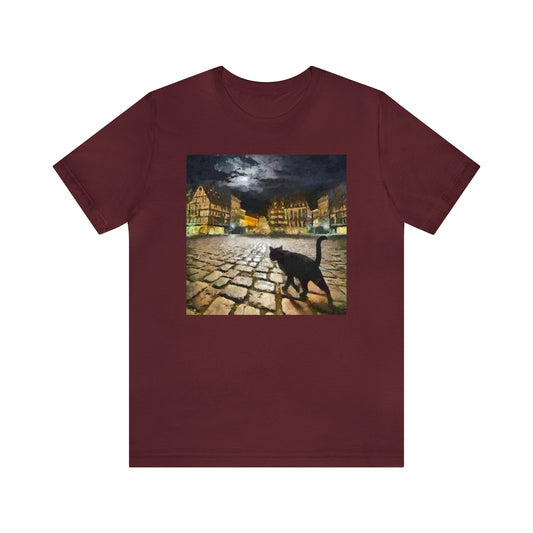 Night Cat Prowling - -  Classic Jersey Short Sleeve Tee