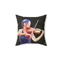 Violin 'The Bowist'  -  Spun Polyester Throw Pillow