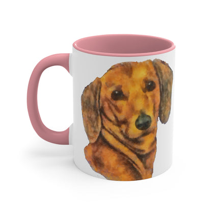 Dachshund 'Doxie 1' Accent Coffee Mug, 11oz
