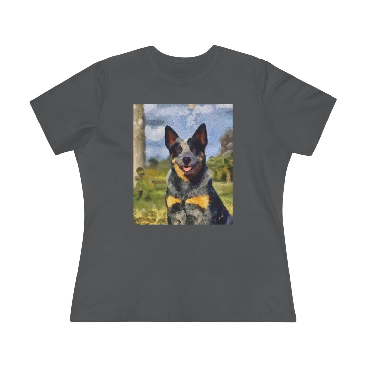 Blue Heeler - Australian Cattle Dog 'Bailey' Women's Relaxed Fit Cotton Tee