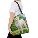 Hungarian Kuvasz Canvas Tote Bag — Kuvasz Dog Print