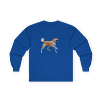 Korean Jindo Unisex Classic Cotton Long Sleeve Tee