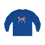 Korean Jindo Unisex Classic Cotton Long Sleeve Tee