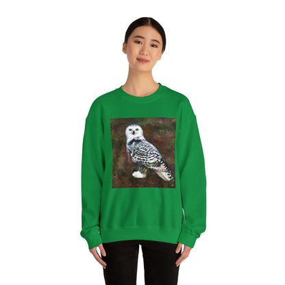 Snowy White Owl Unisex 50/50 Crewneck Sweatshirt