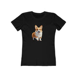 Welsh Corgi Puppy - Women's Slim Fit Ringspun Cotton Tee