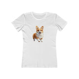 Welsh Corgi Puppy - Women's Slim Fit Ringspun Cotton Tee