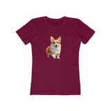 Welsh Corgi Puppy - Women's Slim Fit Ringspun Cotton Tee