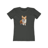 Welsh Corgi Puppy - Women's Slim Fit Ringspun Cotton Tee