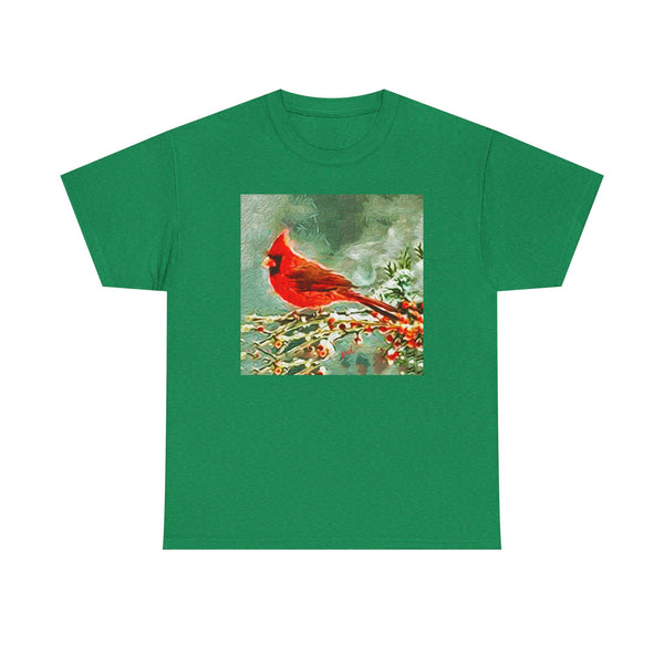 Winter Cardinal  -  Classic Heavy Cotton Tee