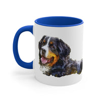 Bernese Mountain Dog Ceramic Accent Coffee Mug, 11oz (Size: 11oz)