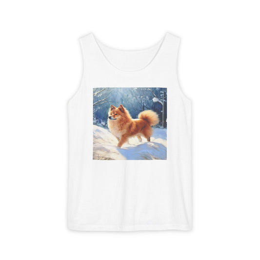 Finnish Spitz Unisex Relaxed Fit Garment-Dyed Tank Top