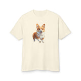 Welsh Corgi Puppy - Unisex Relaxed Fit Garment-Dyed Heavyweight Cotton Tee