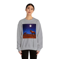 Horses in Moonlight - 	 Unisex 50/50 Crewneck Sweatshirt