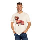 Dachshund 'Simone' Unisex Relaxed Fitted Garment-Dyed T-shirt