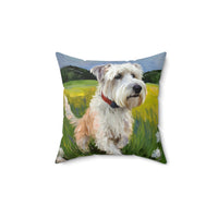 Dandie Terrier - Spun Polyester Throw Pillow