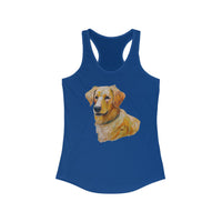 Golden Retriever Puppy Women's Slim Fit Racerback Tank