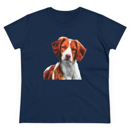 Brittany Spaniel Women's Midweight Cotton Tee