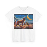 Coyotes in Moonlight Unisex Heavy Cotton Tee